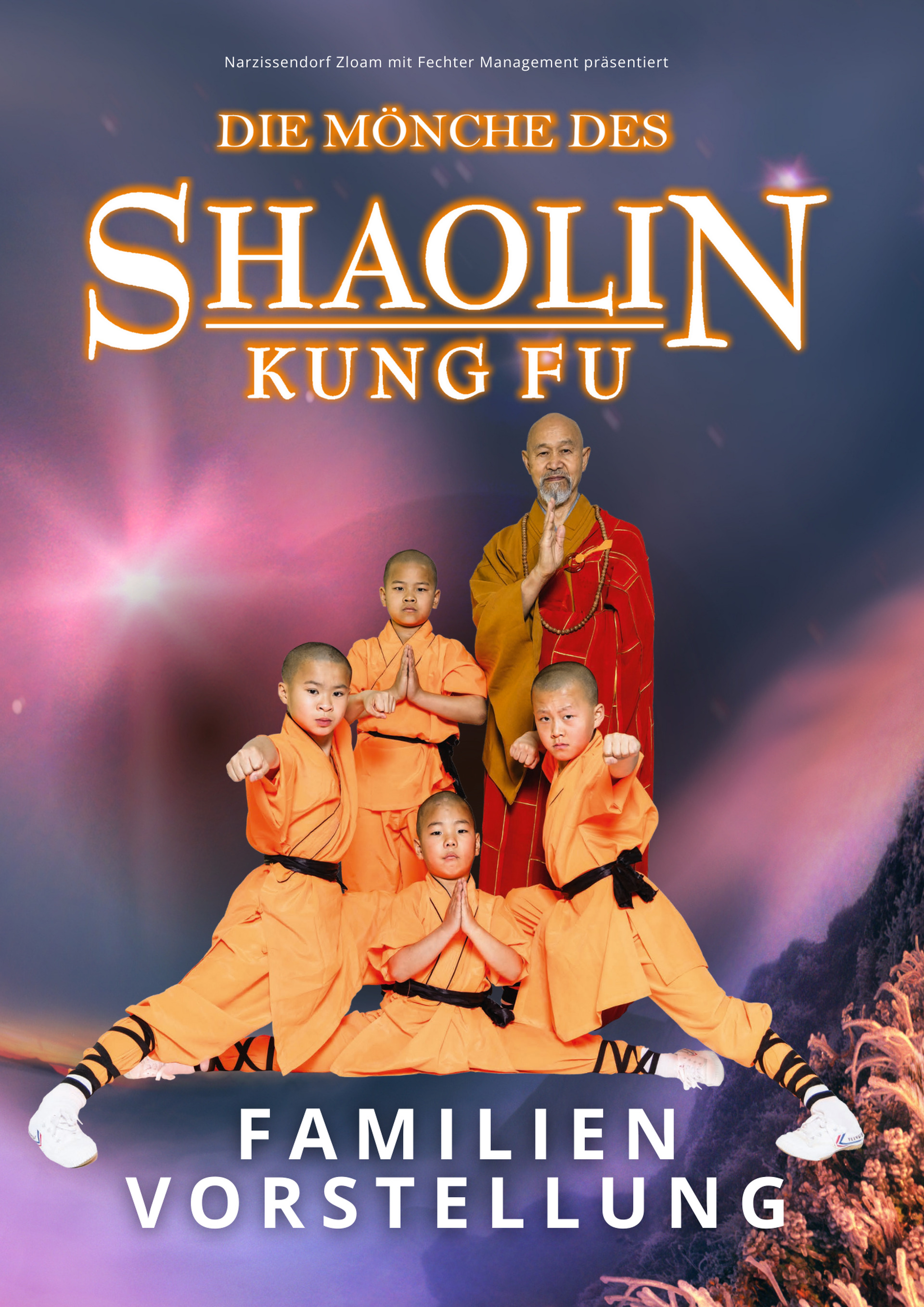 Die Mönche des Shaolin Kung Fu Familienvorstellung in der Klangwerkstatt Zloam
